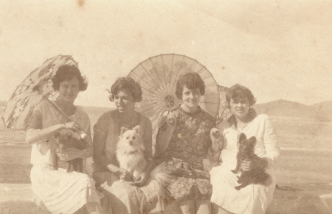 LAS SEÑORITAS, LAS SOMBRILLAS Y LOS PERROS