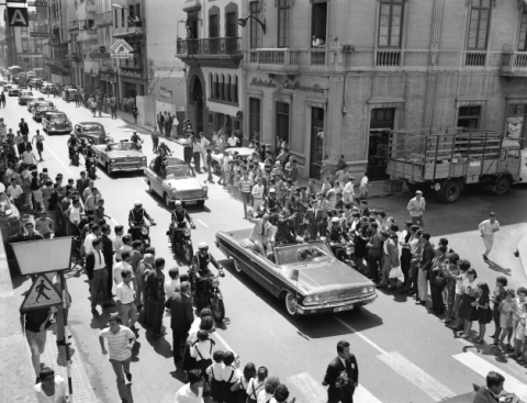 LOS ASTRONAUTAS CONRAD Y COOPER EN LAS PALMAS DE GRAN CANARIA