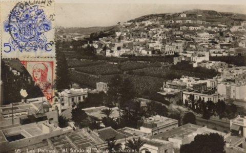 RISCO DE SAN NICOLÁS Y FINCAS DEL PAMBASO DESDE LA CATEDRAL