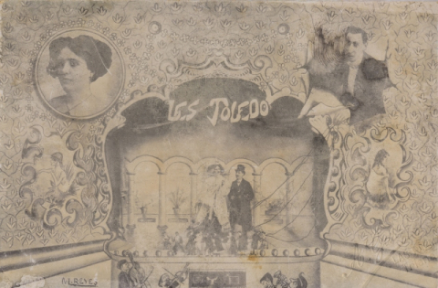 POSTAL PUBLICITARIA DE ACTUACIÓN EN EL CIRCO CUYAS