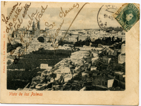 VISTA DE LA CATEDRAL, VEGUETA Y RISCOS.