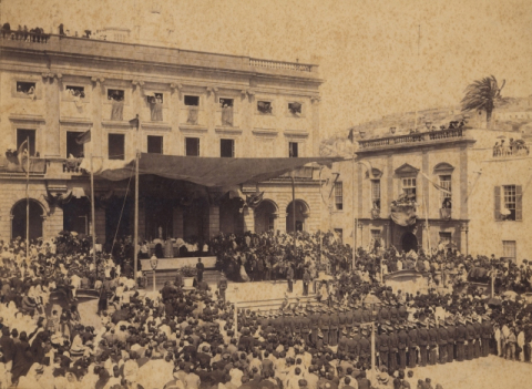 MISA DE CAMPAÑA A LAS TROPAS COLONIALES PARA CUBA