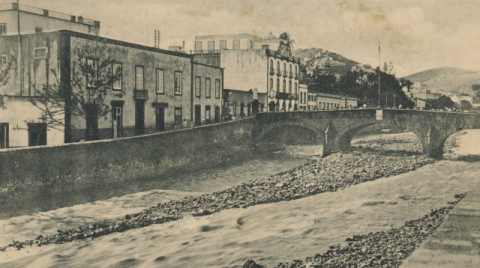 GUINIGUADA CORRIENDO Y PUENTE DE PIEDRA