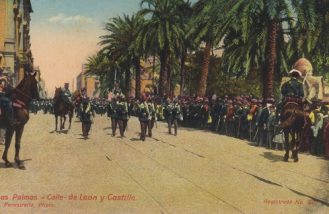 LLEGADA DE ALFONSO XIII AL PARQUE SAN TELMO