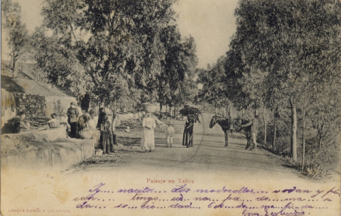 LAVANDERAS Y CAMPESINOS EN LA CARRETERA DEL CENTRO