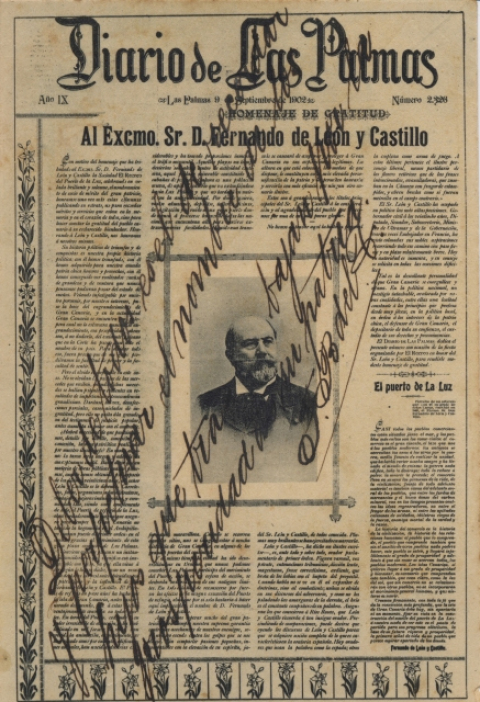 PORTADA DE PERIÓDICO CON LEÓN Y CASTILLO