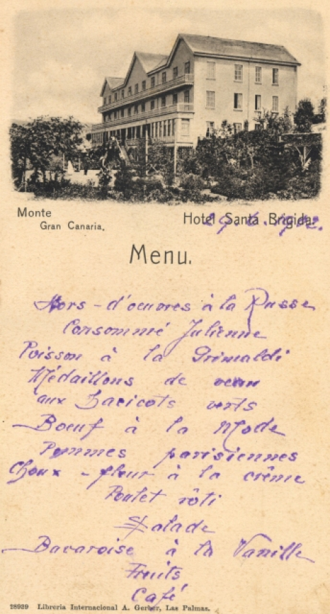MENÚ PARISINO DEL HOTEL SANTA BRÍGIDA