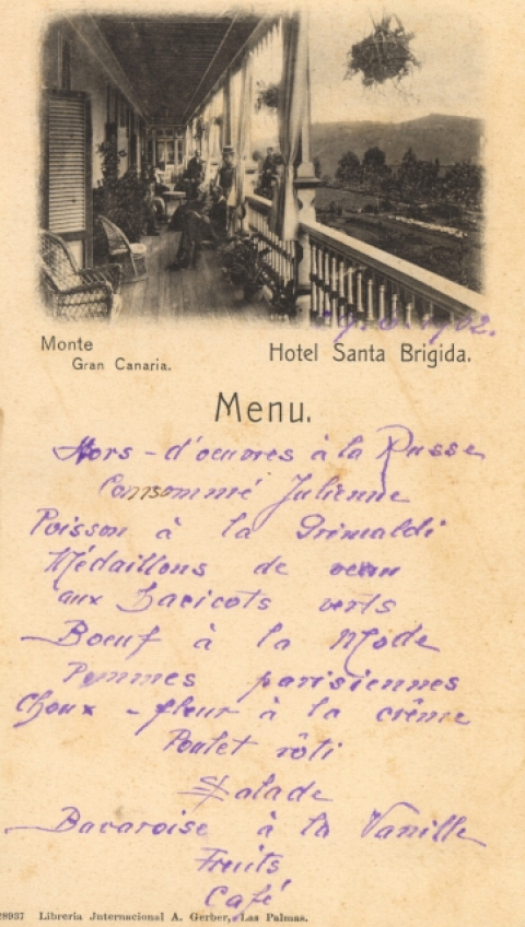 MENÚ  PARISINO DEL HOTEL SANTA BRÍGIDA