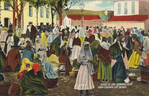 MERCADO EN LA PLAZA DE SAN GREGORIO.
