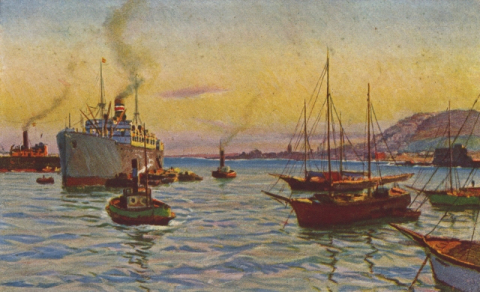 FOTO REPRODUCCIÓN DE UNA PINTURA DEL PUERTO