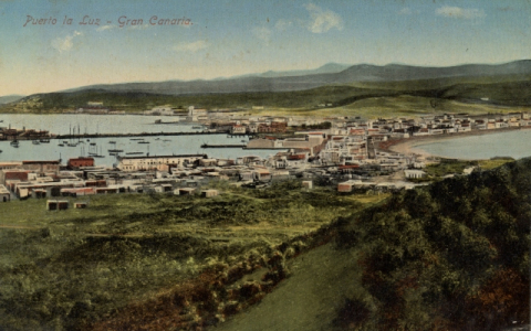 EL PUERTO Y LAS PALMAS DESDE LA ISLETA