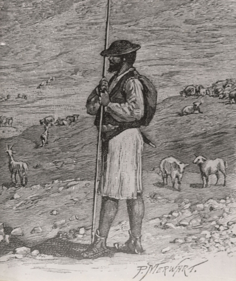GRABADO DE "PASTOR DE MOGAN"
