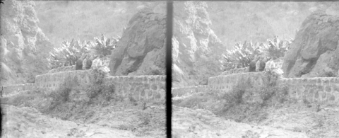 RETRATO JUNTO AL BARRANCO CON AGUA