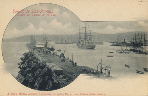 GRUAS DEL PUERTO DE LA LUZ, MUELLE Y BARCOS
