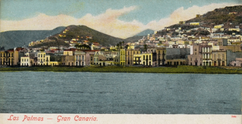 TRIANA DESDE EL MAR. PLAYA Y CALLE LA MARINA