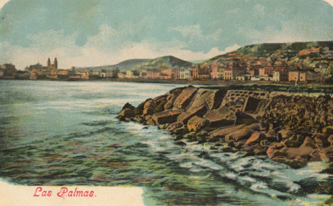 VEGUETA Y TRIANA DESDE EL  MUELLE DE SAN TELMO